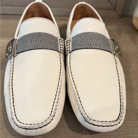 Donald J. Pliner Other - Men's Donald J. Pliner White and Black Slip-On Loafers; Size 10